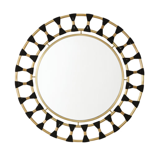 Mirror Mirror in Black Rope and Patinaed Brass