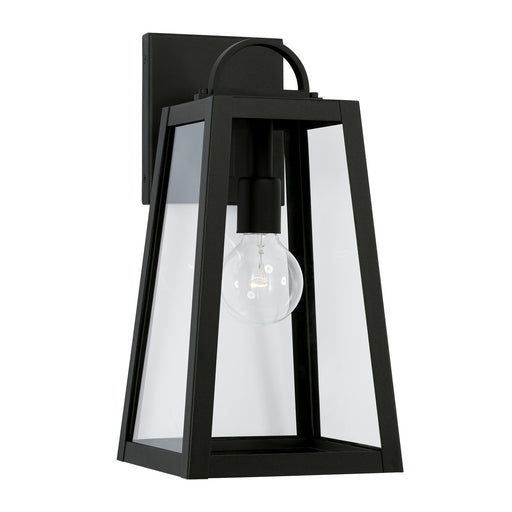 Leighton One Light Outdoor Wall Lantern in Black