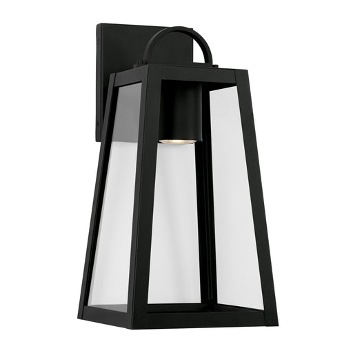 Leighton One Light Outdoor Wall Lantern in Black