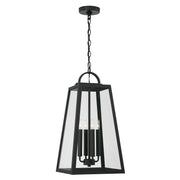 Leighton Four Light Outdoor Hanging Lantern in Black