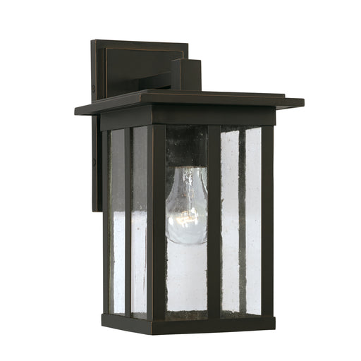 Barrett One Light Outdoor Wall Lantern in Oiled Bronze