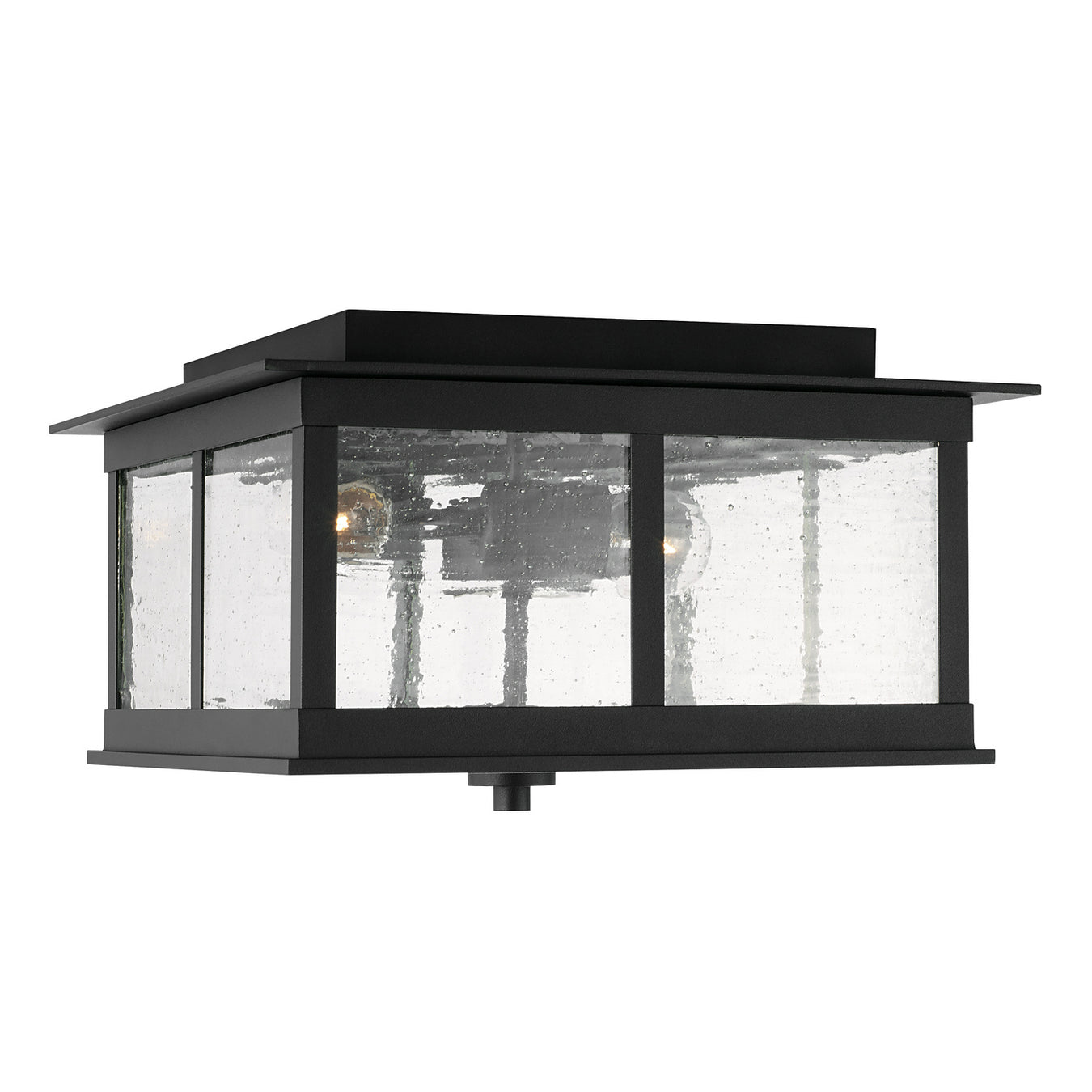 Barrett Three Light Outdoor Flush Mount in Black