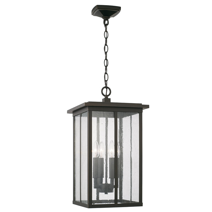 Barrett Four Light Outdoor Hanging Lantern in Oiled Bronze