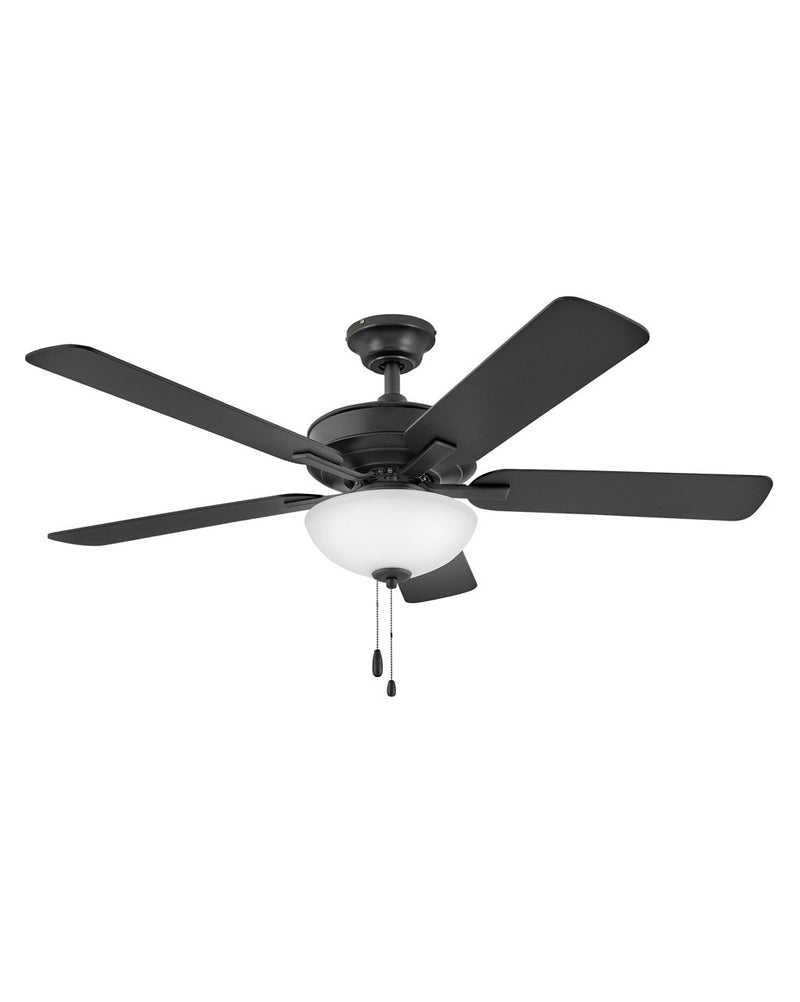 Metro Illuminated 52" Ceiling Fan in Matte Black by Hinkley Lighting