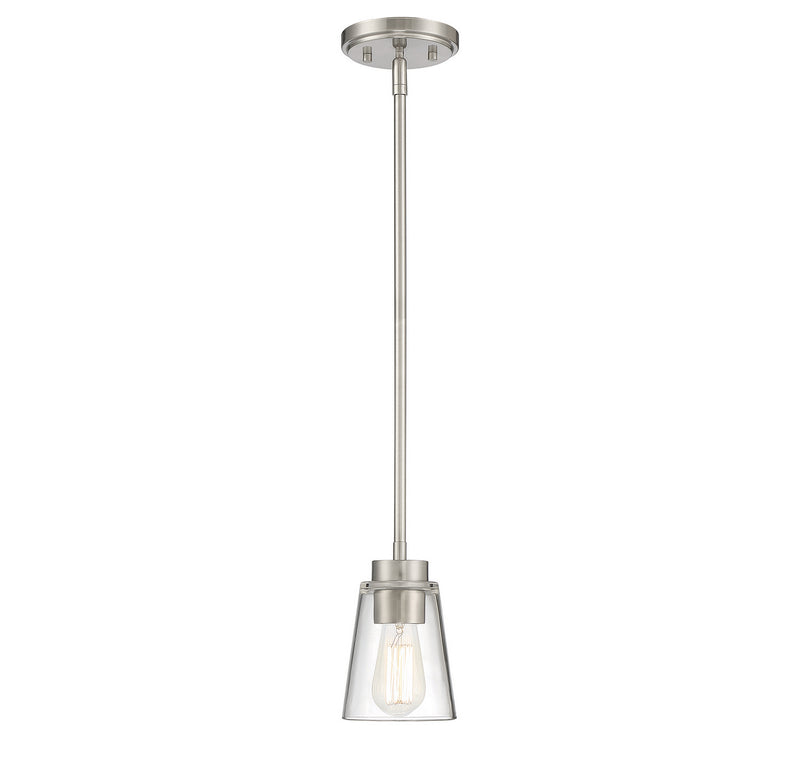 Calhoun 1-Light Mini-Pendant in Satin Nickel