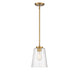 Calhoun 1-Light Mini-Pendant in Warm Brass