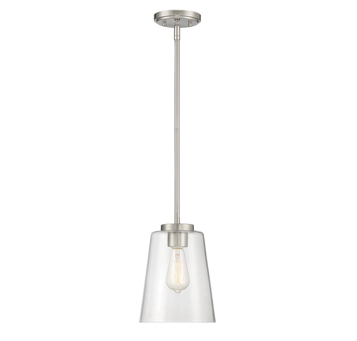 Calhoun 1-Light Mini-Pendant in Satin Nickel