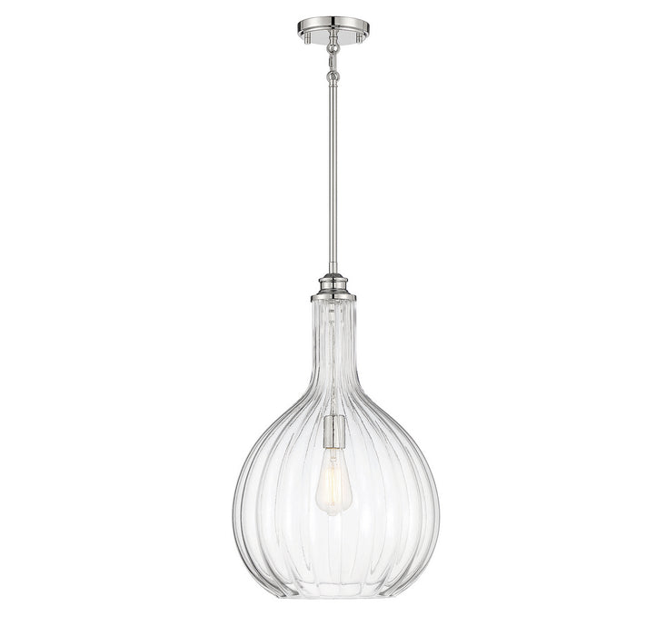 Brandon 1-Light Pendant in Polished Nickel