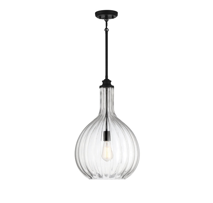 Brandon 1-Light Pendant in Matte Black