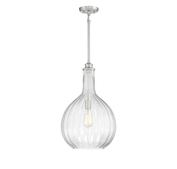 Brandon 1-Light Pendant in Satin Nickel