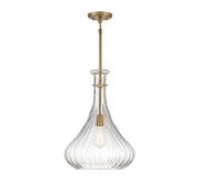 Bristo 1-Light Pendant in Warm Brass