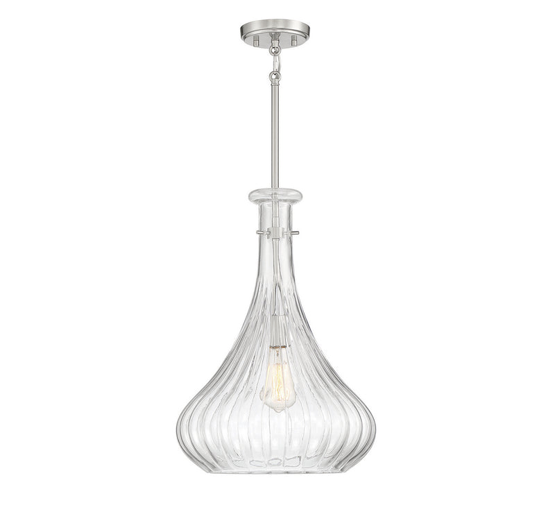 Bristo 1-Light Pendant in Satin Nickel