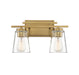 Calhoun 2-Light Bath Vanity in Warm Brass