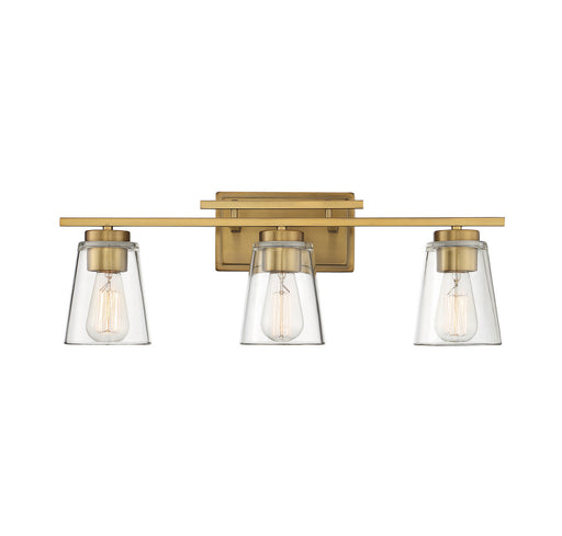 Calhoun 3-Light Bath Vanity in Warm Brass