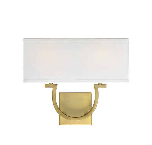 Rhodes 2-Light Sconce in Warm Brass