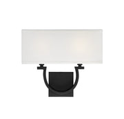 Rhodes 2-Light Sconce in Matte Black
