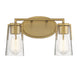 Sacremento 2-Light Bath in Warm Brass