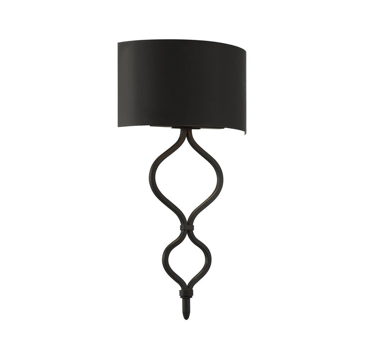 Como 1-Light Sconce in Matte Black