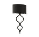 Como 1-Light Sconce in Matte Black