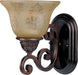 Symphony 1-Light Wall Sconce in Oil Rubbed Bronze with Screen Amber Glass/Shade