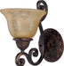 Symphony 1-Light Wall Sconce in Oil Rubbed Bronze with Screen Amber Glass/Shade