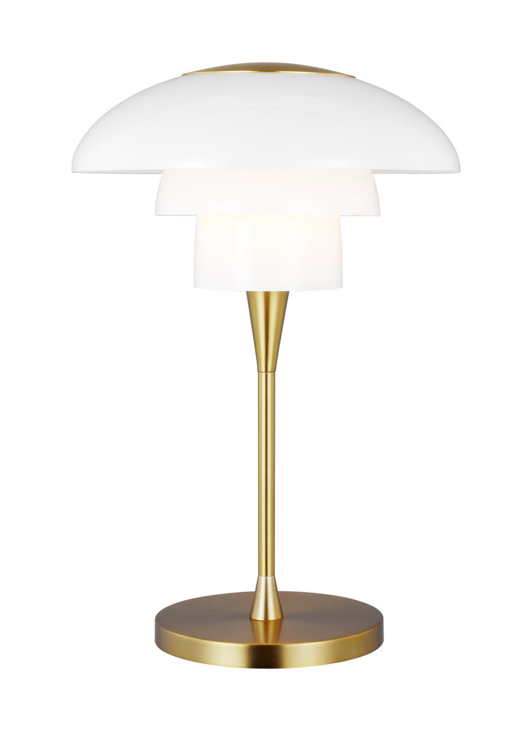 Rossie One Light Table Lamp in Burnished Brass