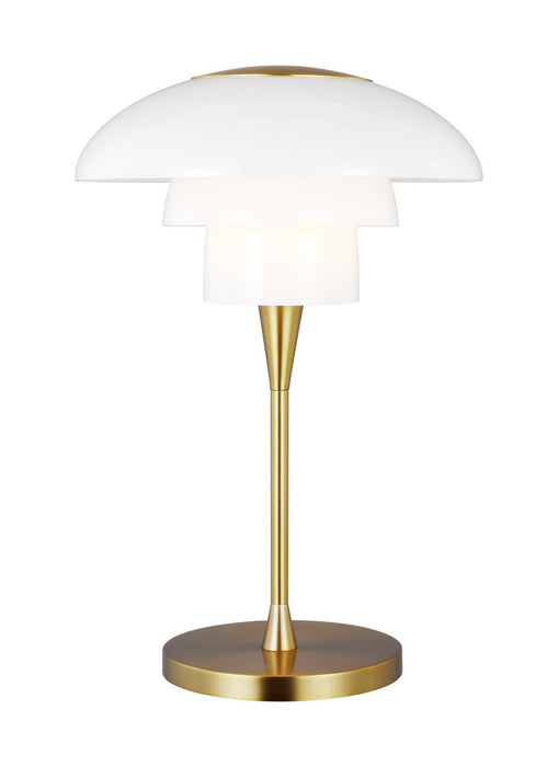 Rossie One Light Table Lamp in Burnished Brass