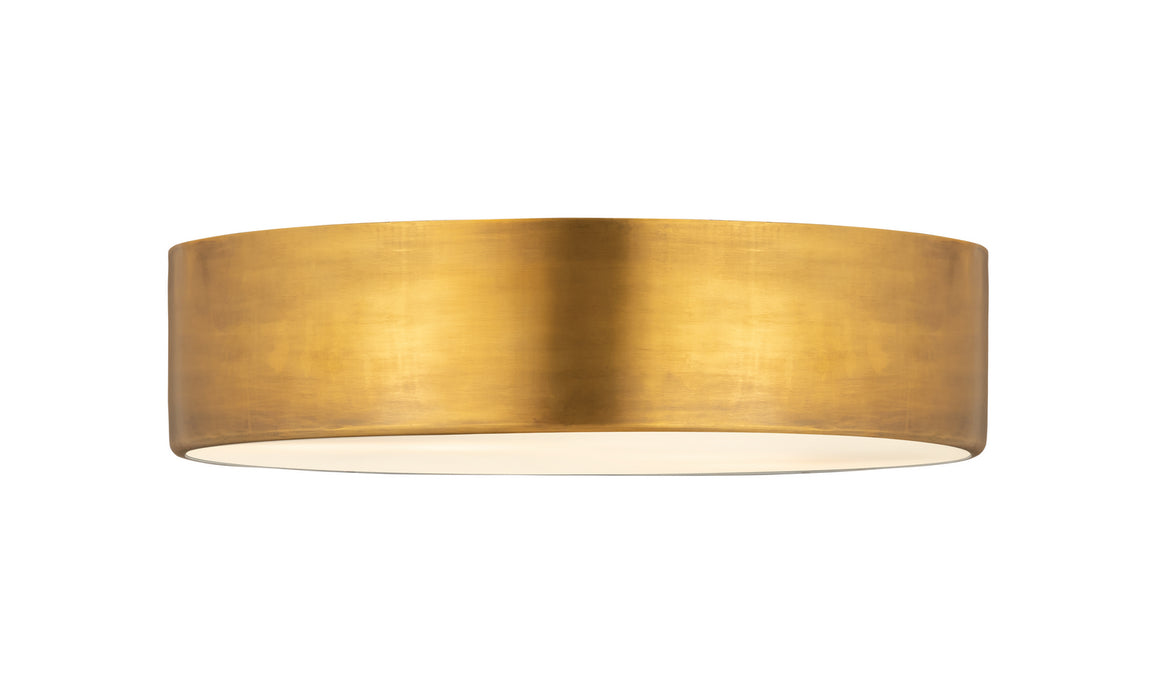 Harley Four Light Flush Mount in Rubbed Brass by Z-Lite Lighting