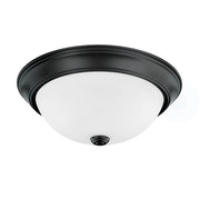 Bates Two Light Flush Mount in Matte Black
