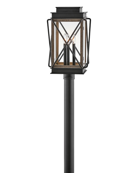Montecito Three Light Post Top or Pier Mount in Black by Hinkley Lighting