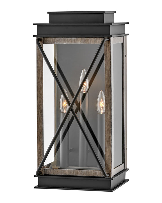 Montecito Three Light Wall Mount in Black by Hinkley Lighting