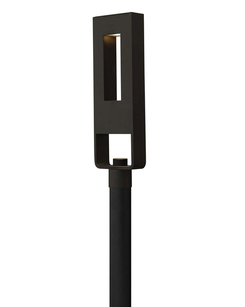 Atlantis LED Post Top or Pier Mount in Satin Black by Hinkley Lighting
