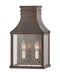 Beacon Hill Two Light Wall Mount in Blackened Copper by Hinkley Lighting