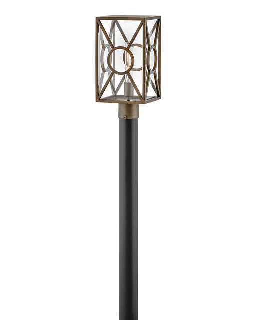 Brixton One Light Post Top or Pier Mount in Burnished Bronze by Hinkley Lighting