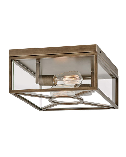 Brixton Two Light Flush Mount in Burnished Bronze by Hinkley Lighting