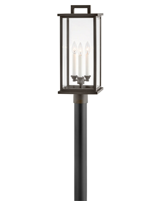 Weymouth Three Light Post Top or Pier Mount in Oil Rubbed Bronze by Hinkley Lighting
