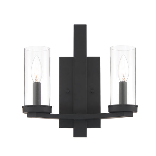 Nerito Two Light Wall Sconce in Matte Black