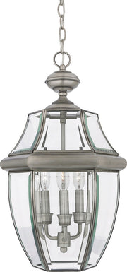Newbury 3-Light Outdoor Lantern in Pewter