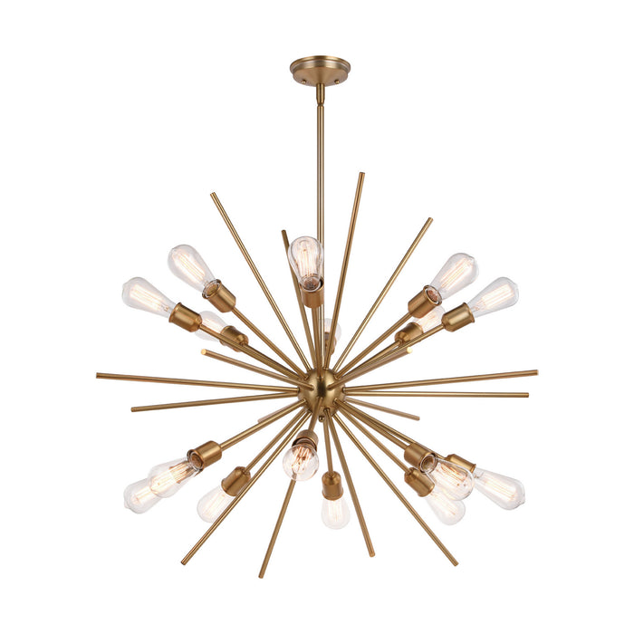 Estelle 16 Light Pendant in Natural Brass
