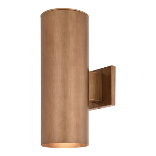 Chiasso Two Light Outdoor Wall Mount in Warm Brass