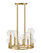 Alchemy Eight Light Chandelier in Lacquered Brass by Hinkley Lighting