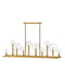 Alchemy Ten Light Linear Chandelier in Lacquered Brass by Hinkley Lighting