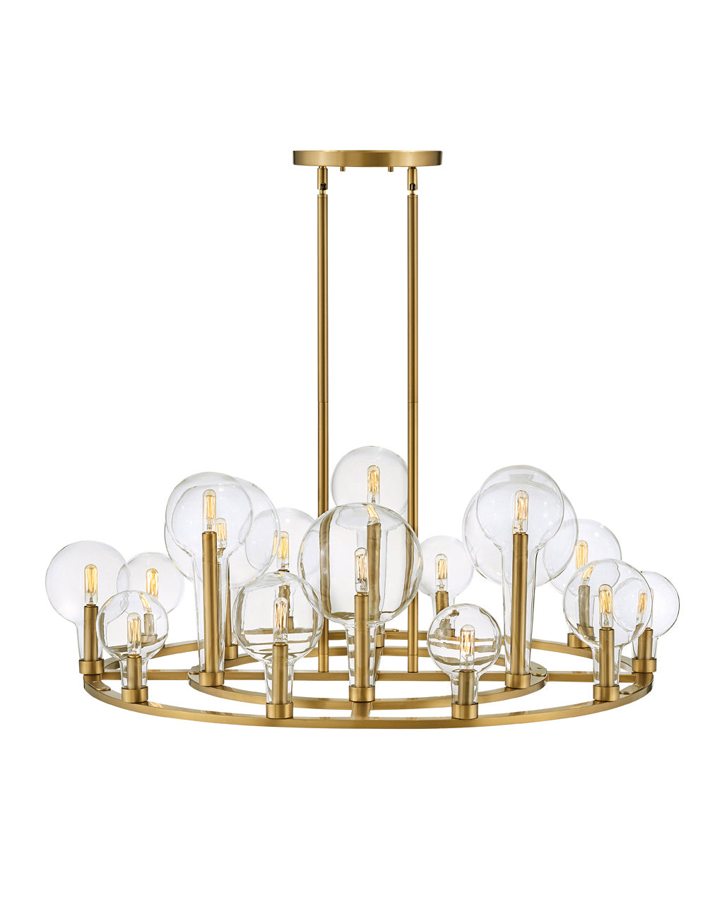 Alchemy 16 Light Chandelier in Lacquered Brass
