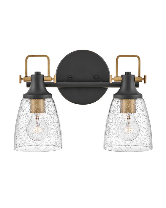 Easton Two Light Vanity in Black by Hinkley Lighting