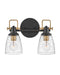 Easton Two Light Vanity in Black by Hinkley Lighting