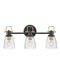 Easton Three Light Vanity in Black by Hinkley Lighting