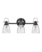 Easton Three Light Vanity in Black with Chrome accents by Hinkley Lighting