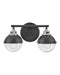 Fletcher Two Light Vanity in Black with Chrome accents by Hinkley Lighting