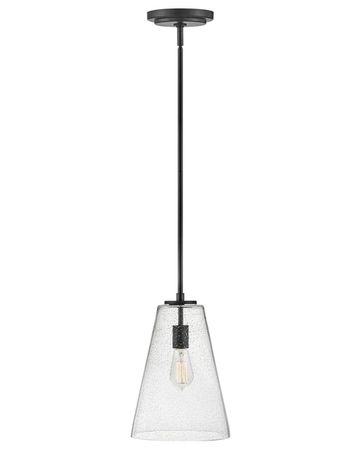 Vance One Light Pendant in Satin Black by Hinkley Lighting