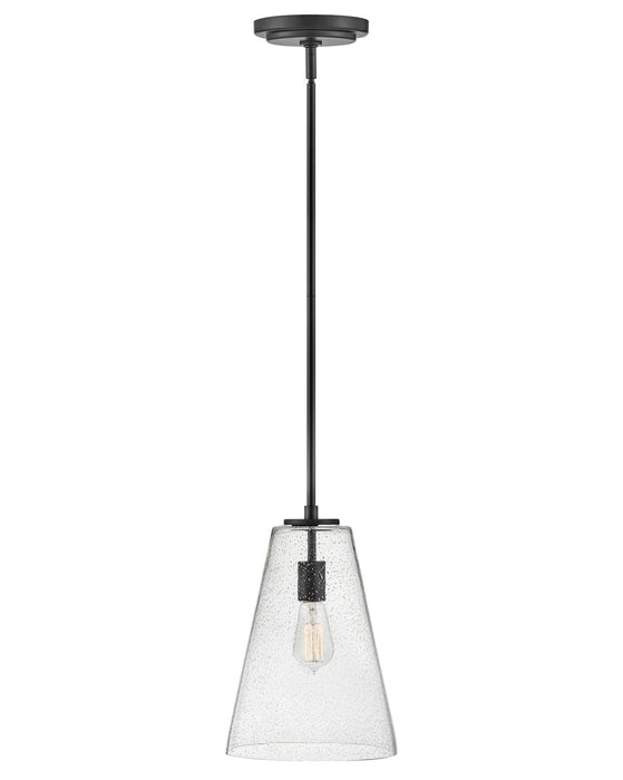 Vance One Light Pendant in Satin Black by Hinkley Lighting